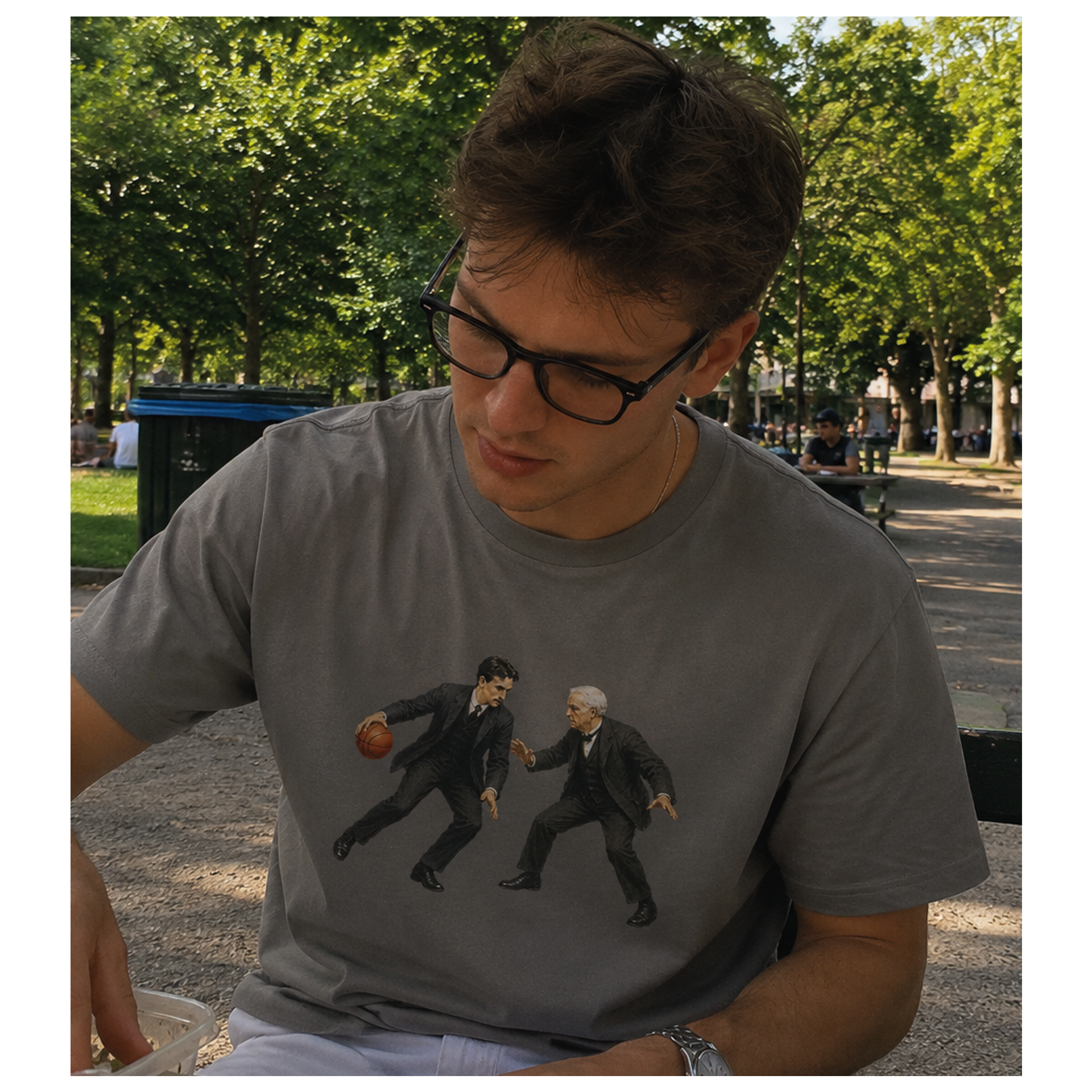 Tesla vs Edison Basketball Unisex T-Shirt